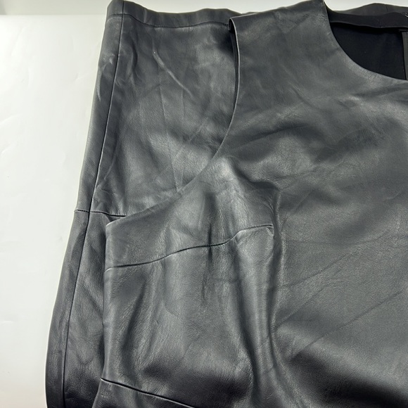 Who What Wear Faux Leather Knit Dress - Picture 6 of 11